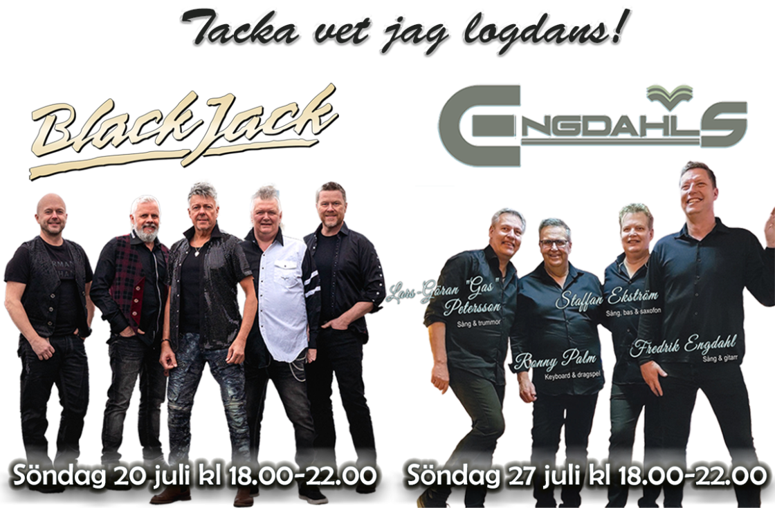 Trivseldans till Black Jack 20 juli - 27 juli Engdahls. Välkomna!
